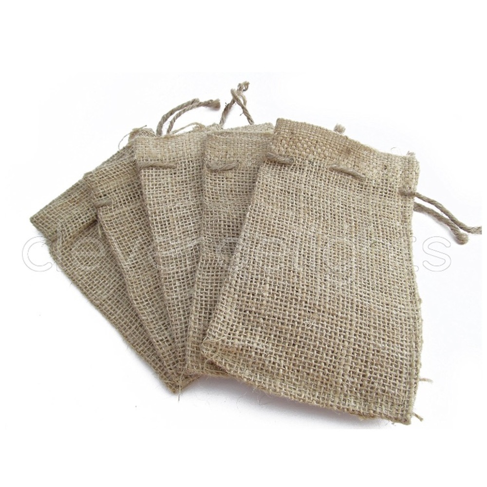 Burlap drawstring gift bag pouches - NEVER USED!