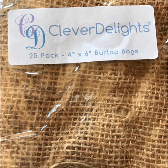 Burlap drawstring gift bag pouches - NEVER USED! - Picture 2 of 2