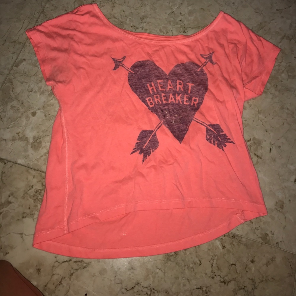 Heart breaker coral crop top