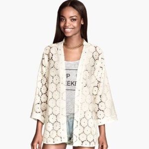 Divided by H&M White lace kimono