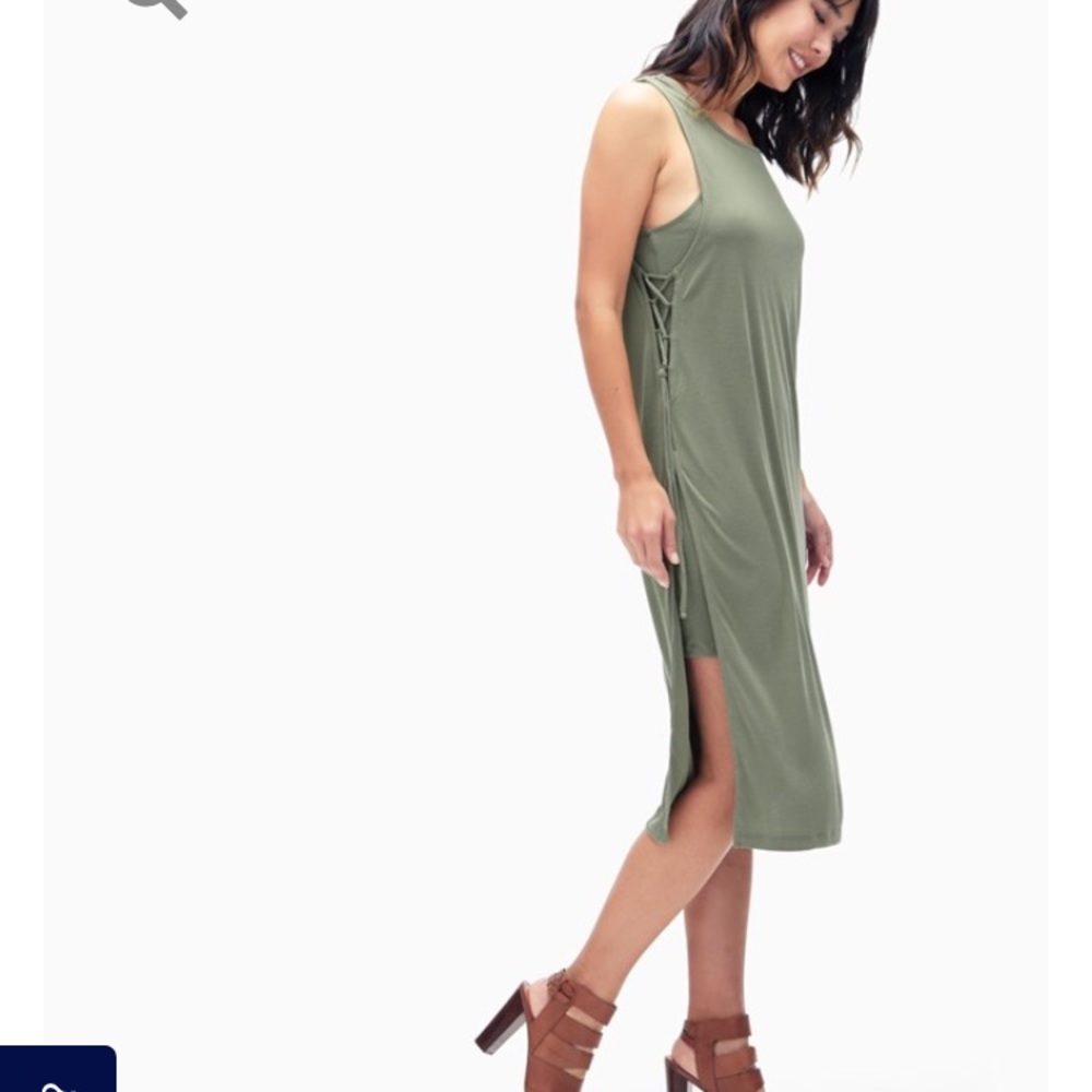 BNWT SPLENDID RIBBED DRESS IN CAMO GREEN SZ S