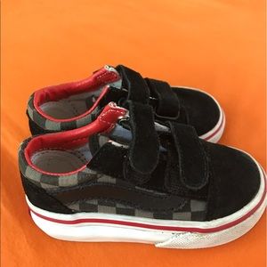 Vans toddler check old skool size 5.
