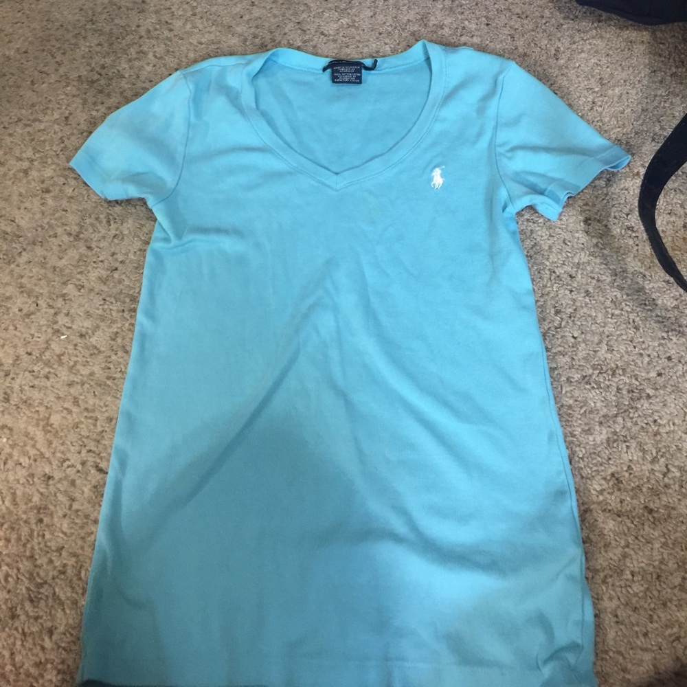 Blue Polo v neck