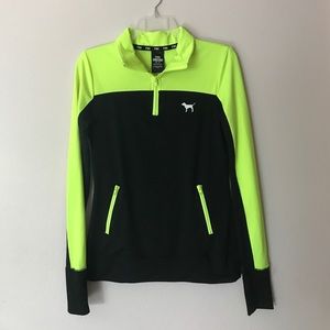 Pink Quarter Zip Athletic Pullover