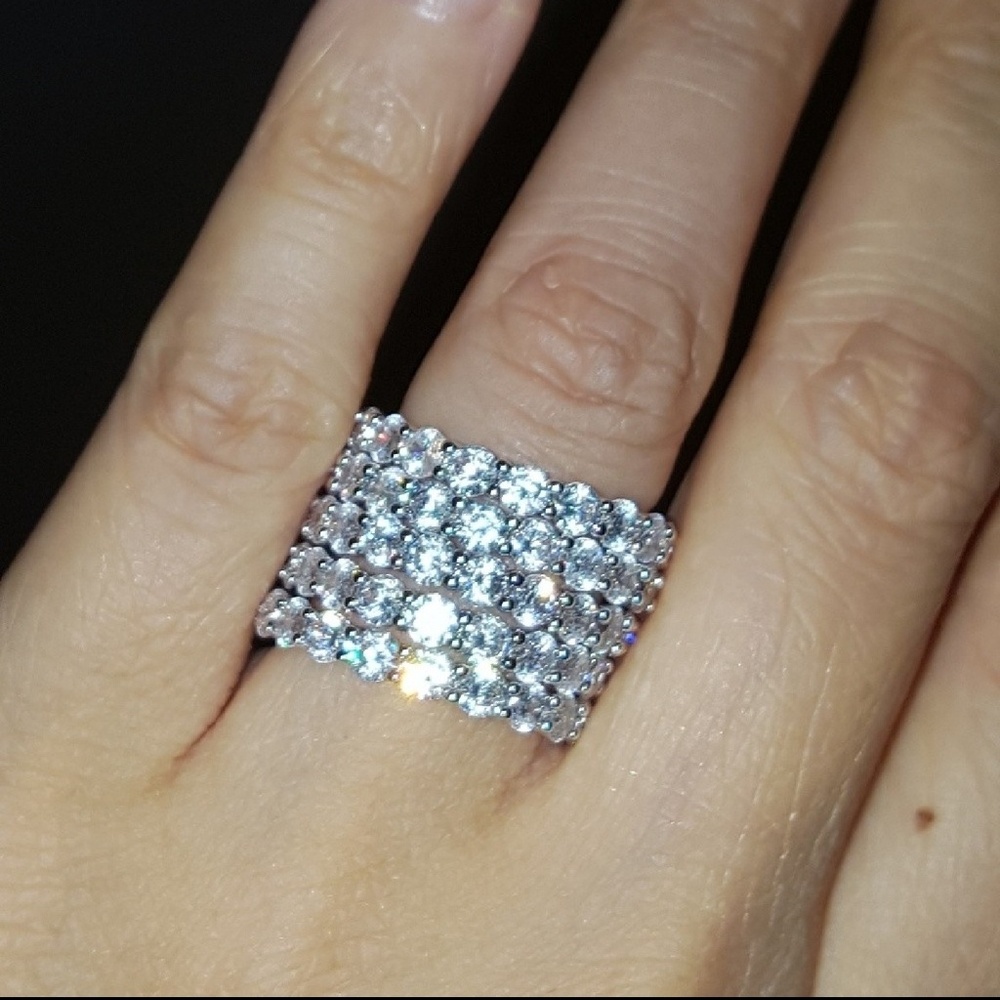 *SOLD* New 1.8 ct CZ eternity ringsx5 = 9ct tdw