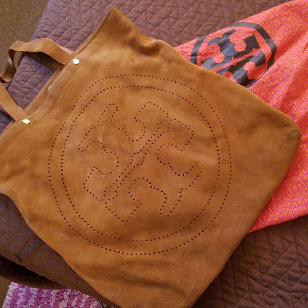 Authentic suede Tory Burch pocket book