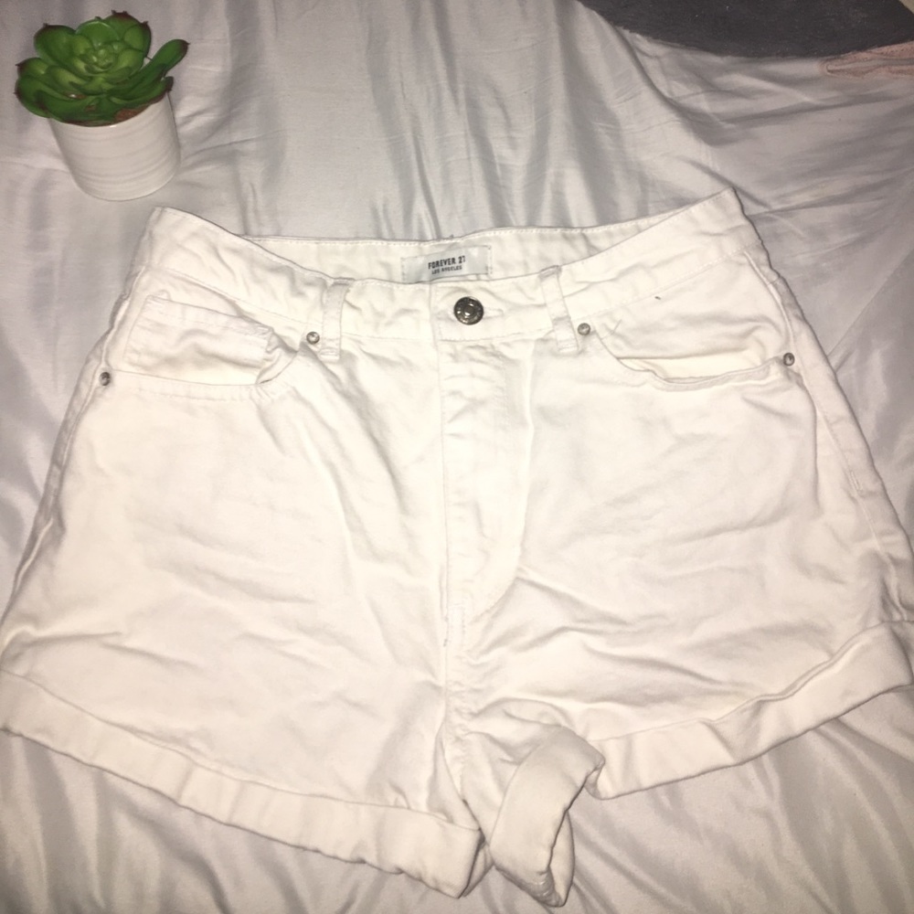 forever 21 white shorts