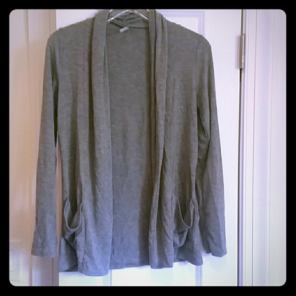 Open front Grey Cardigan- small