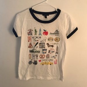 Jcrew New York ringer tee