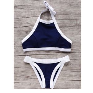 Zaful Halter High Neck Bikini