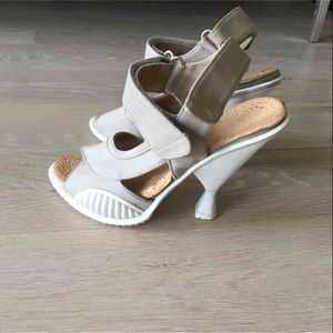 Prada khaki sneaker heel