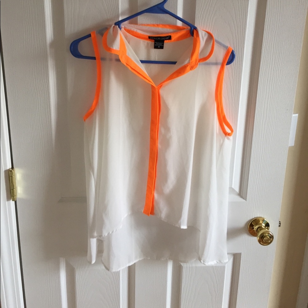 HIGH LIGHT SHEER NO SLEEVE TOP