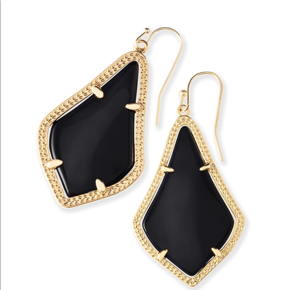 Kendra Scott Alex earrings in black with gold