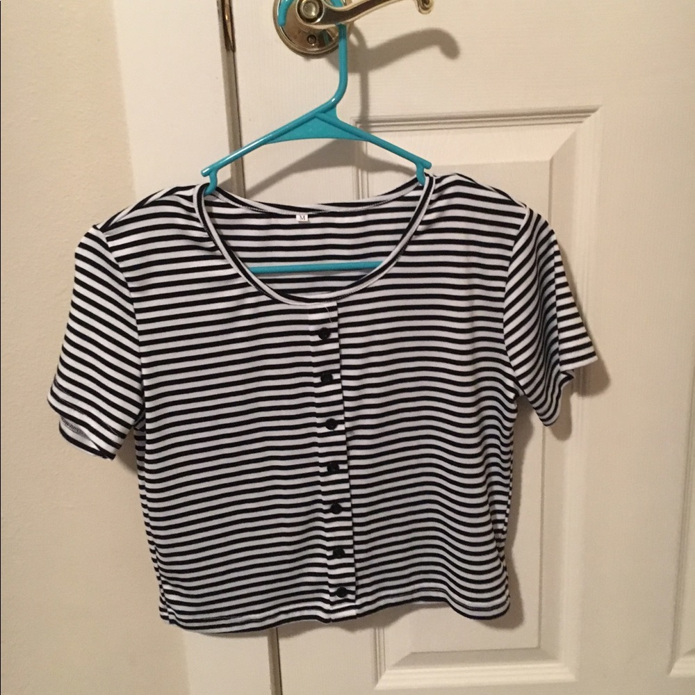 striped crop top