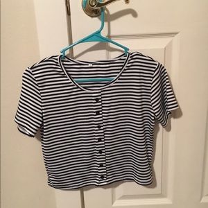 striped crop top