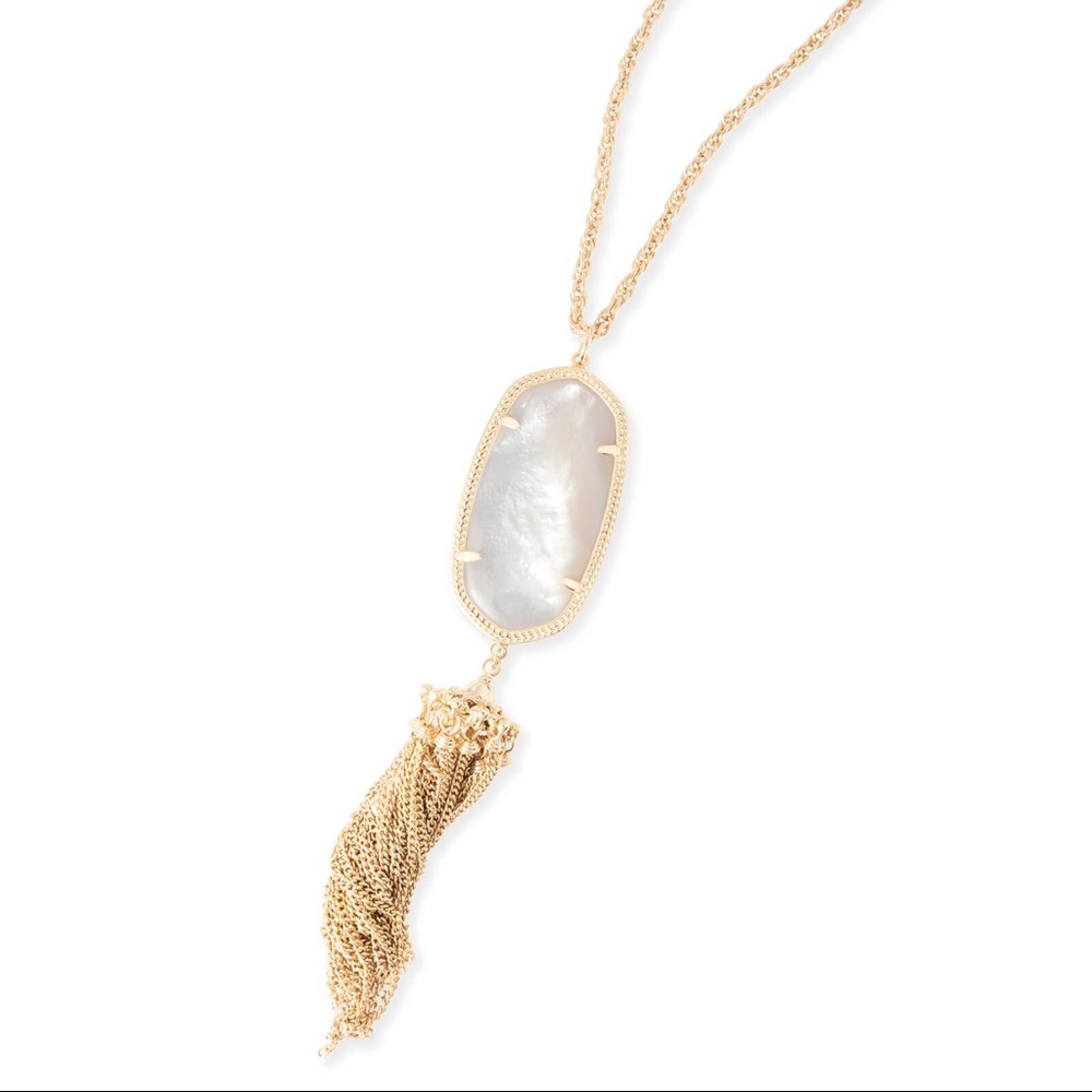Kendra Scott ivory mop rayne necklace gold
