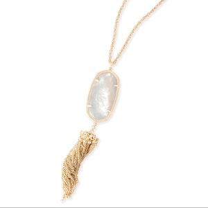 Kendra Scott ivory mop rayne necklace gold