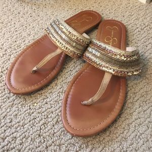 Jessica Simpson glitter flats
