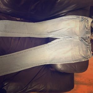 Light wash denim jeans