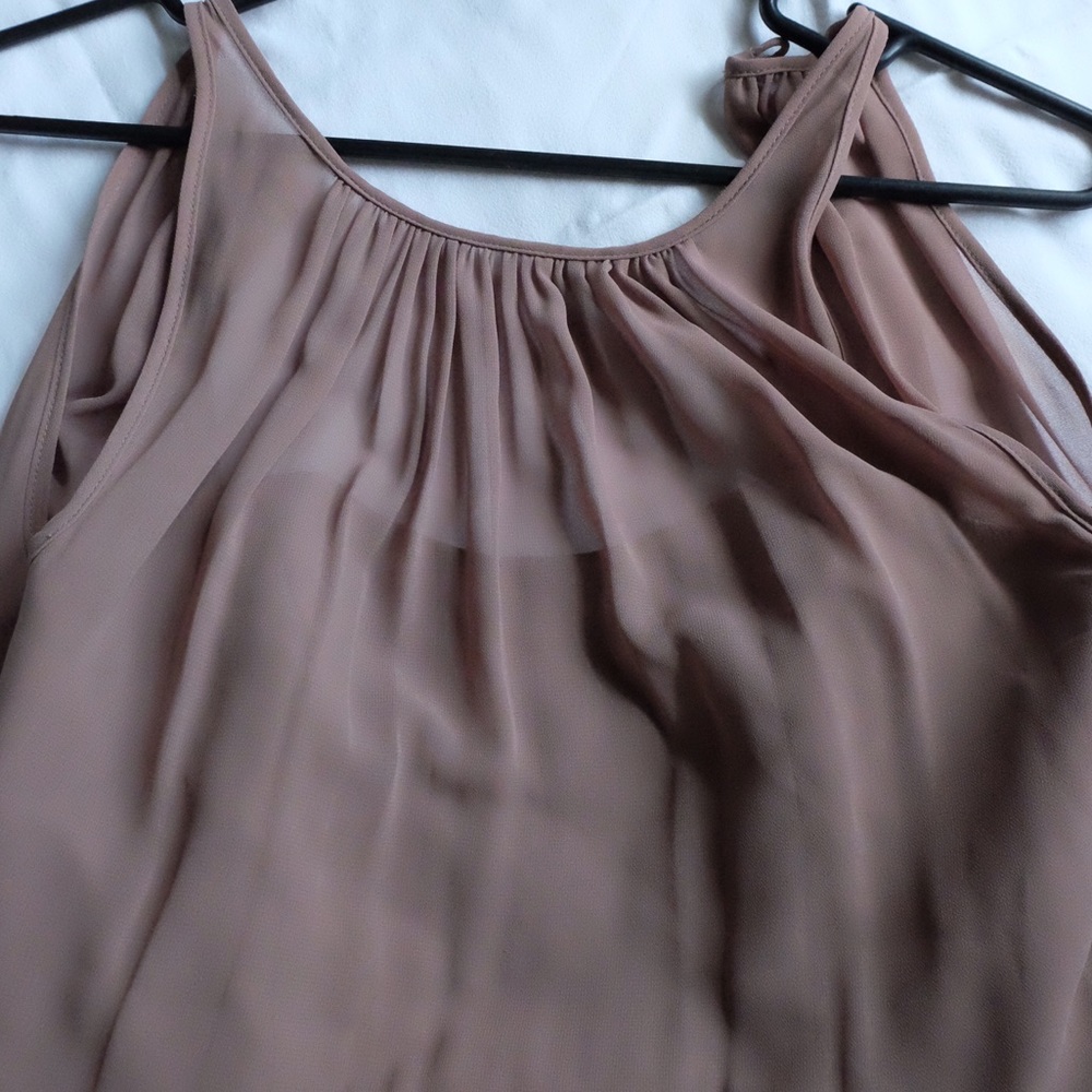 Brown long bridesmaid dress