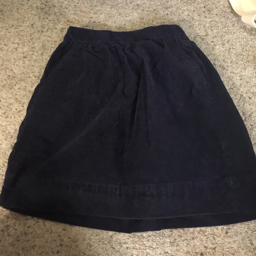 J. Crew Navy Corduroy skirt