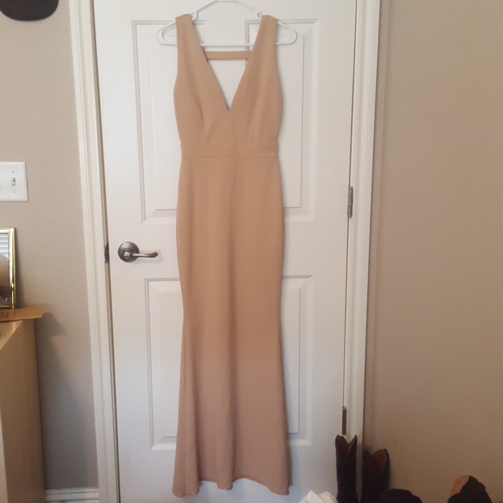 SOLD Nude Bridesmaid Dress