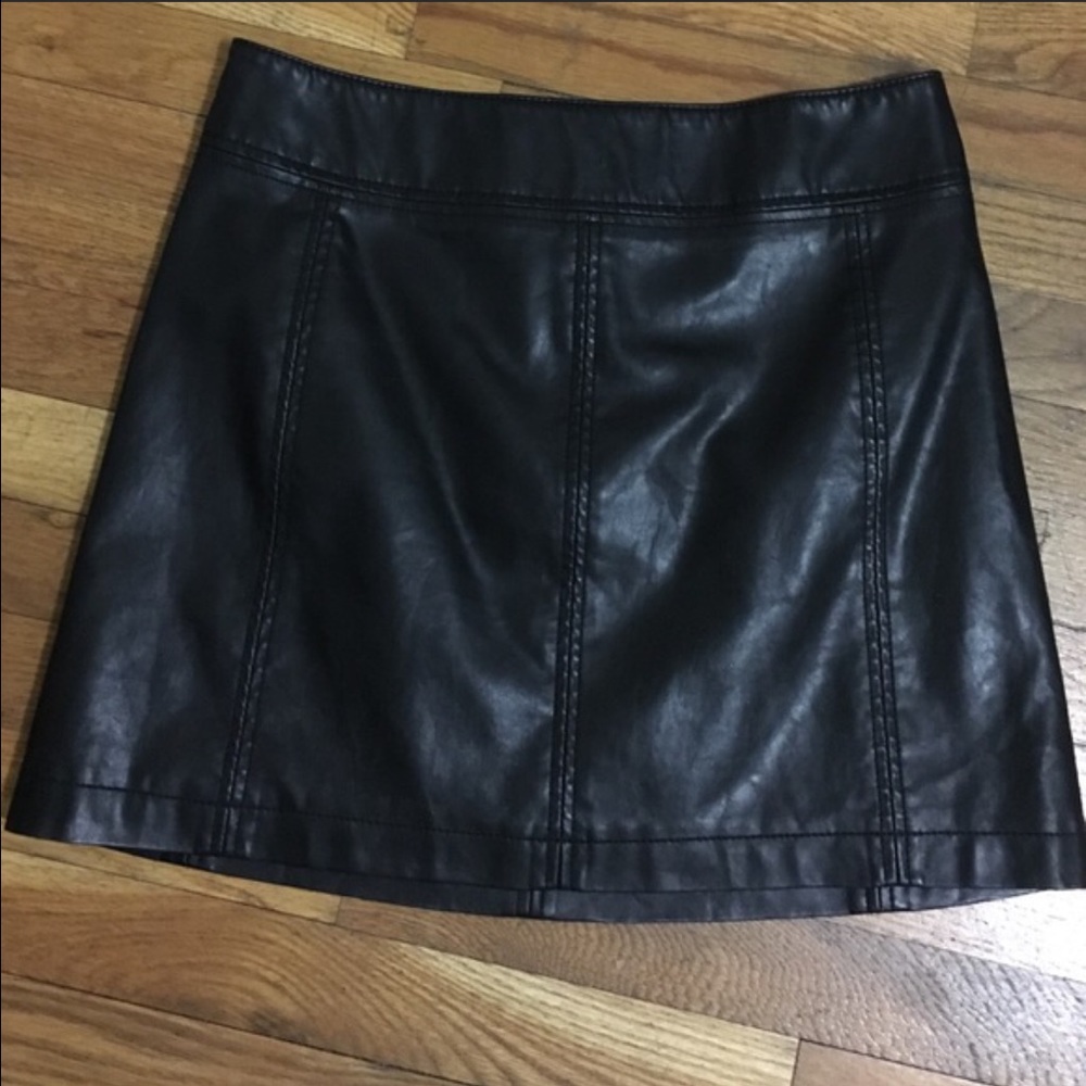 Free People black leather skirt!