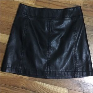 Free People black leather skirt!
