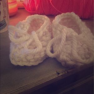Handmade Crocheted baby booties
