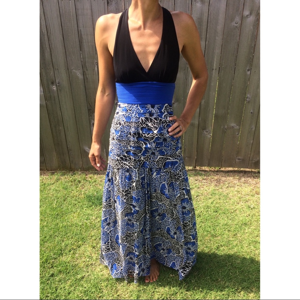 BCBG MaxAzria halter maxi gown size 02