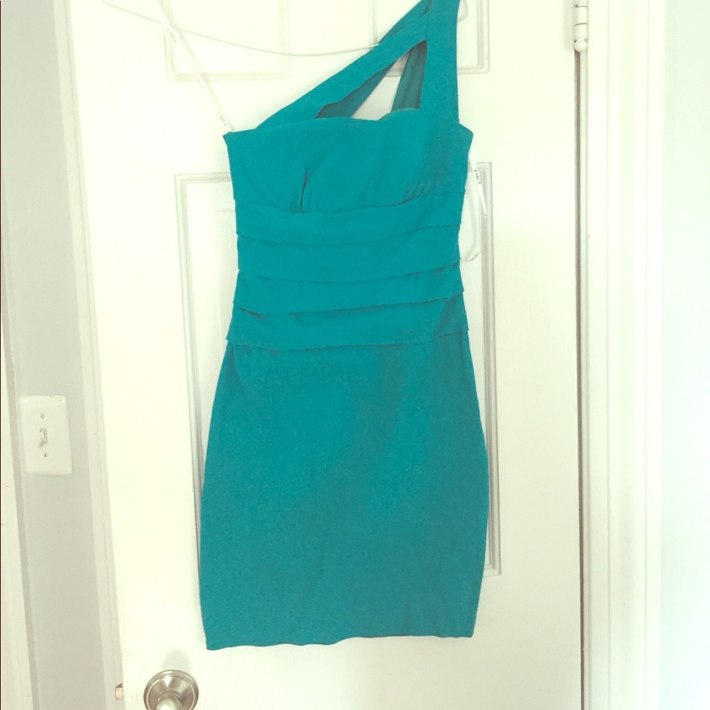Teal stretchy dress