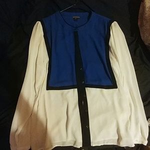 Dana Buchman long sleeve silk top