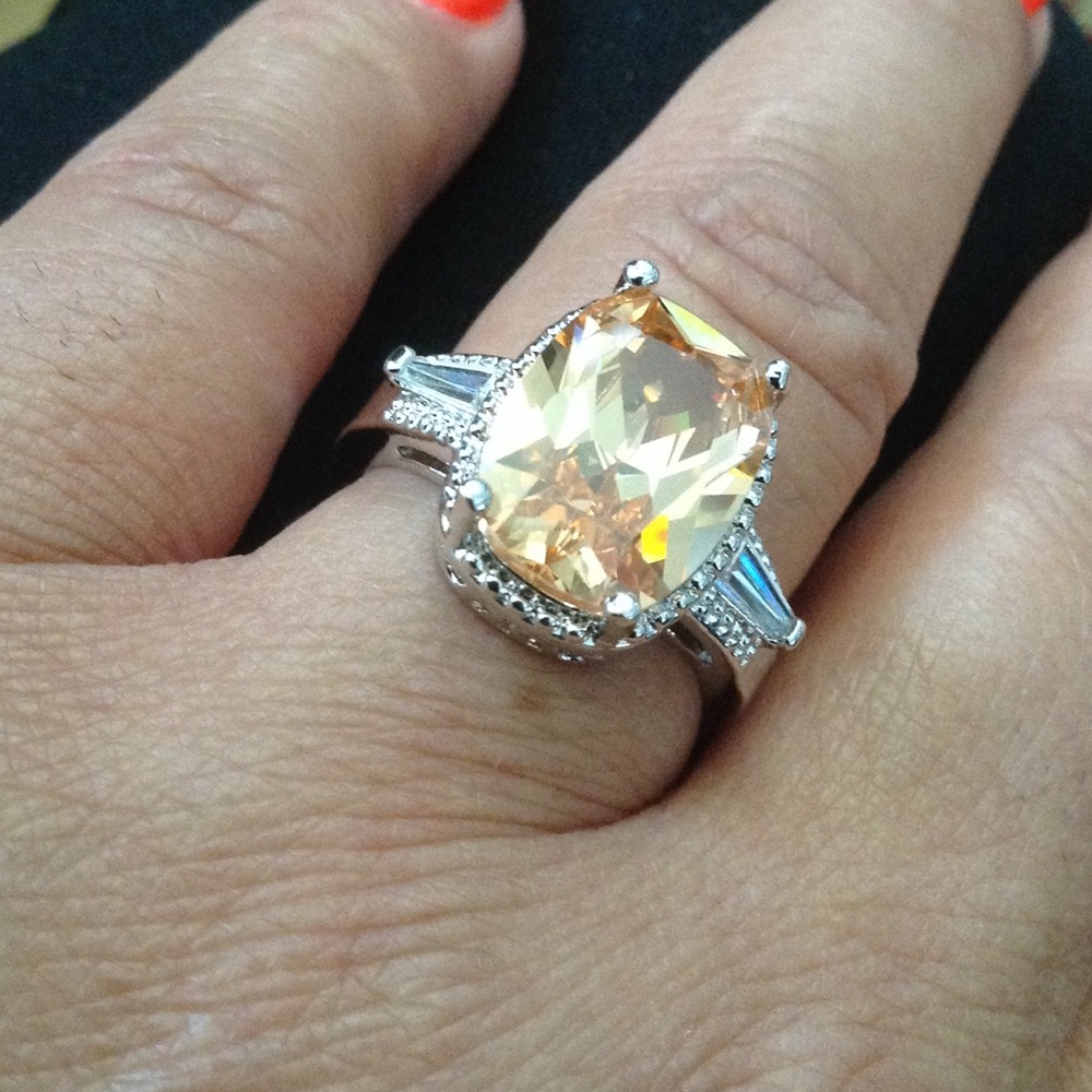 925 Crystal Citrine Rg