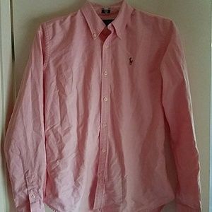 Ralph Lauren pink button down slim fit shirt