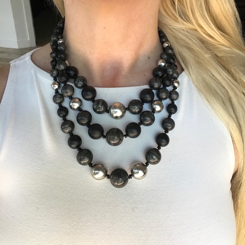 Gorgeous 3 Strand Beaded Necklace