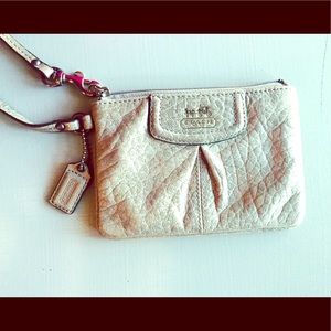 ✨Coach Madison Taupe Glitter Sparkle Wristlet✨