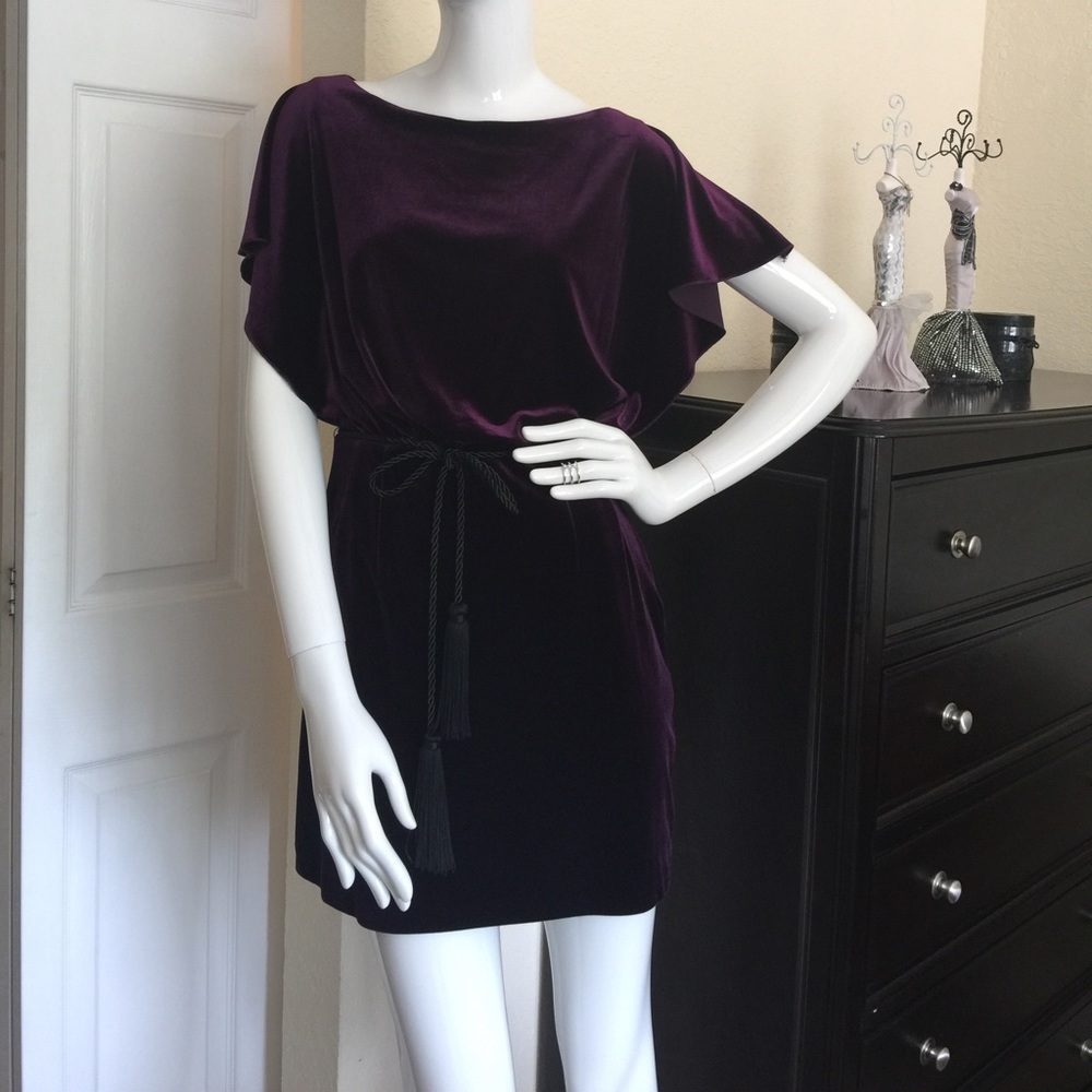 Jessica Howard purple suede dress
