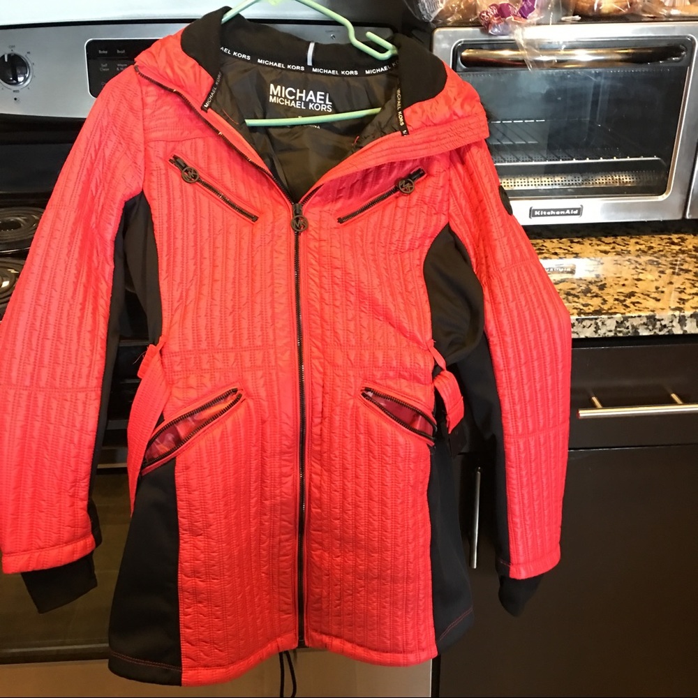 Michael Kors Red/Black Puffer Jacket