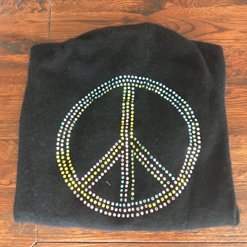 Cupcake Cashmere Peace Sign Cardigan Extra Small