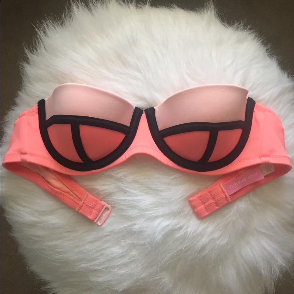VS colorblock pink bikini top