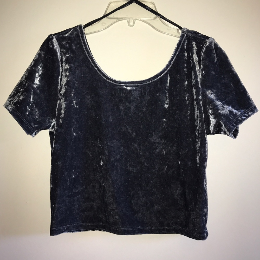 Forever 21 Crushed Velvet crop top