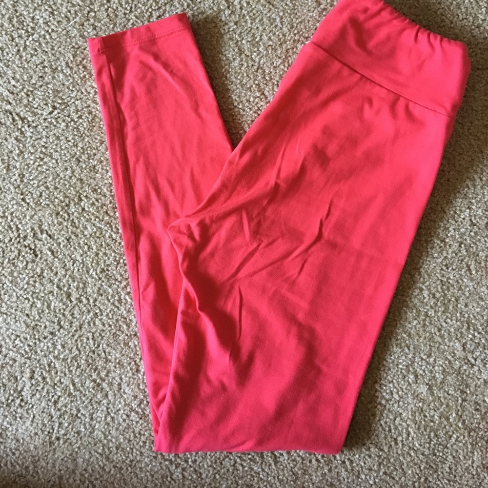 BNWT red/pink os leggings Lularoe