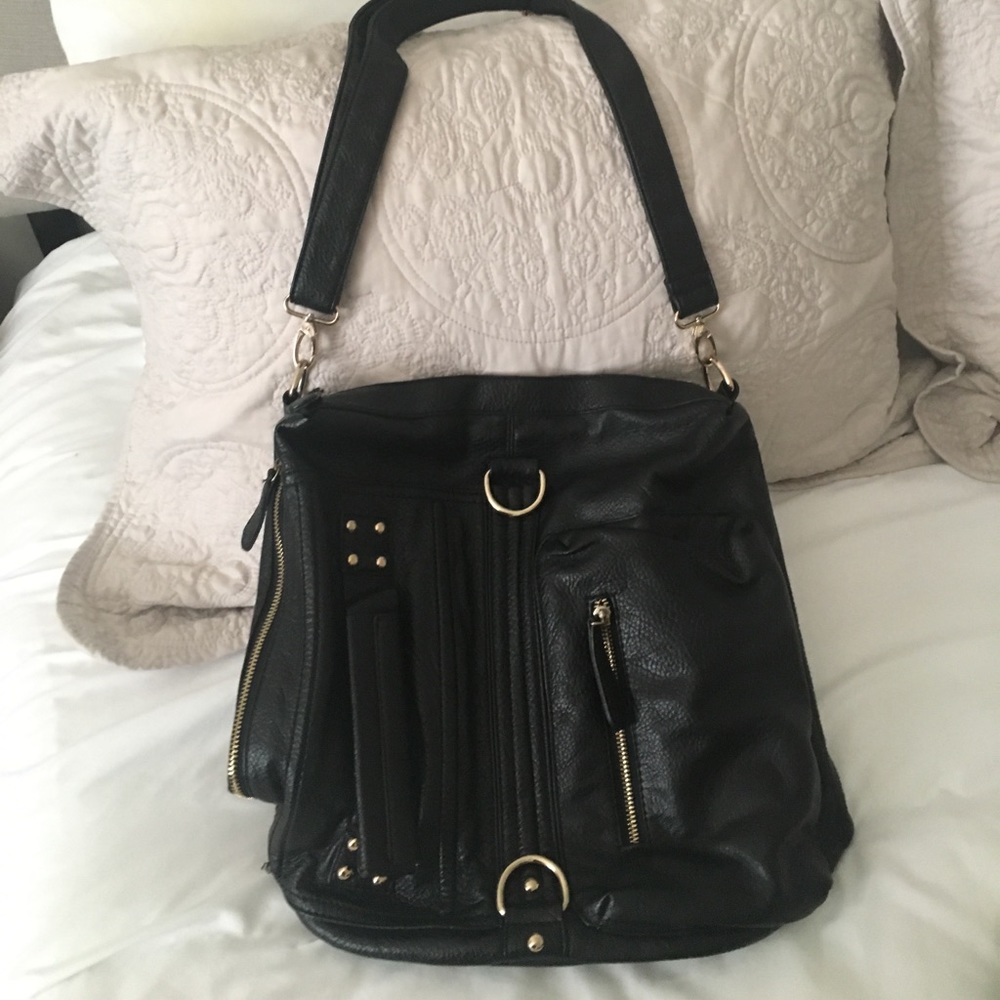 Vegan Leather backpack/handbag black