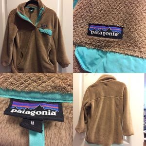Patagonia re tool pullover - bear brown and blue