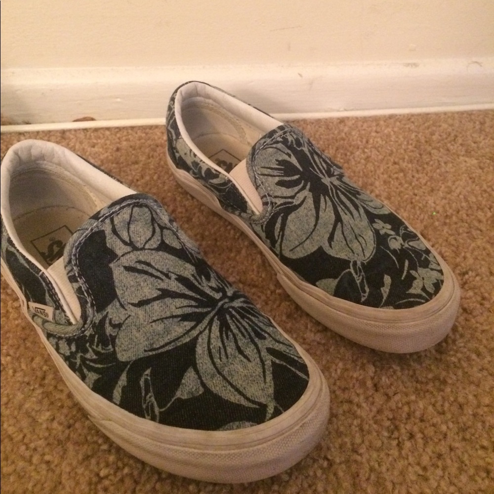 Blue Floral Vans