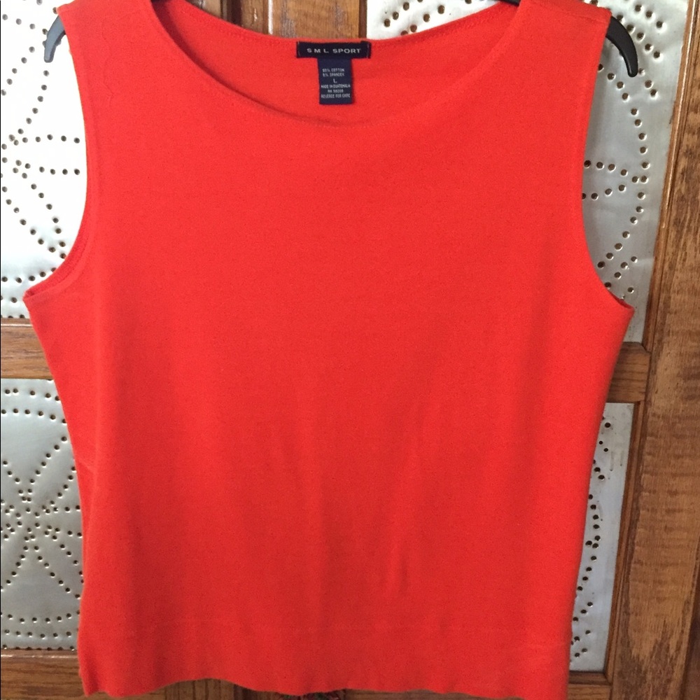 Orange sport tank top
