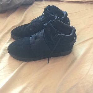 Black suede addidas tubular