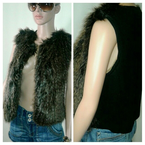 Ann Taylor Fur Vest - Picture 2 of 8