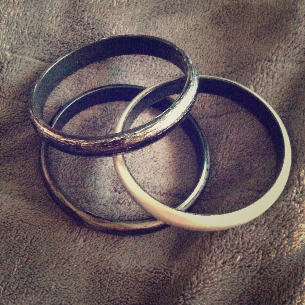 Charcoal Bangle Bracelet Set