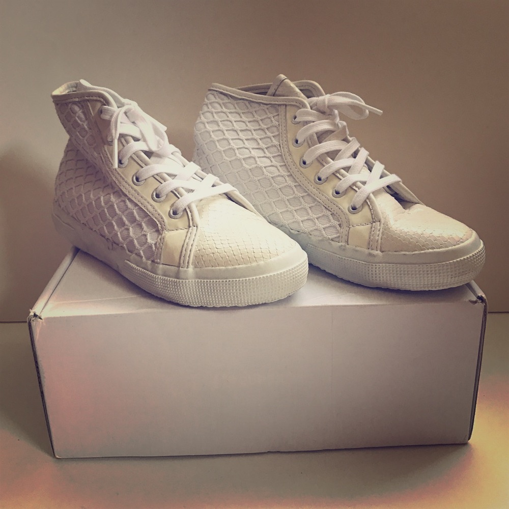 Superga Rodarte Net Snake High-Top Sneakers